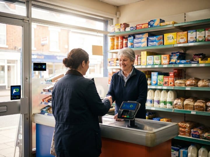 Convenience store, Wembley, London — running iPayOn
